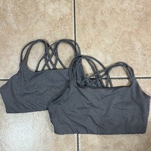 Athleta lot of 2 XL grey sports bras